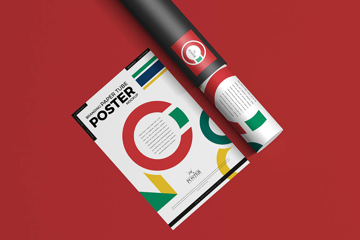 Tube With Poster Free Mockup Dealjumbo