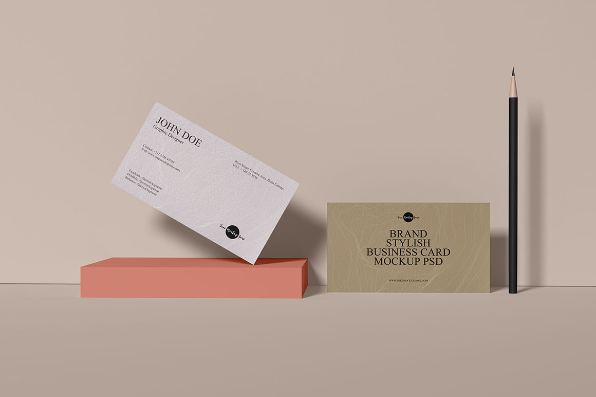 Stylish Business Cards Free Mockup Dealjumbo