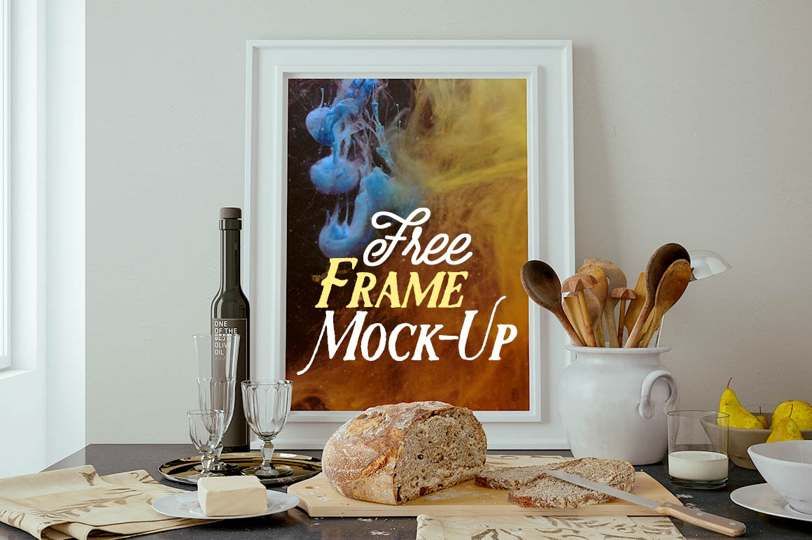 Kitchen frame mockup free Idea