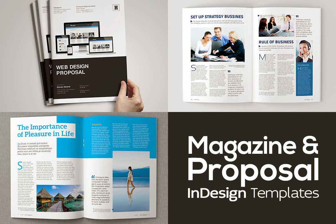 Magazine & Proposal InDesign Templates - Dealjumbo Throughout Business Proposal Template Indesign