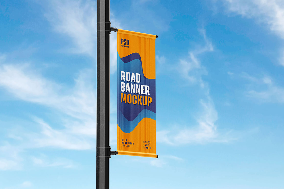 Road Flag Banner Free Mockup Dealjumbo Road Flag Banner Free Mockup Dealjumbo