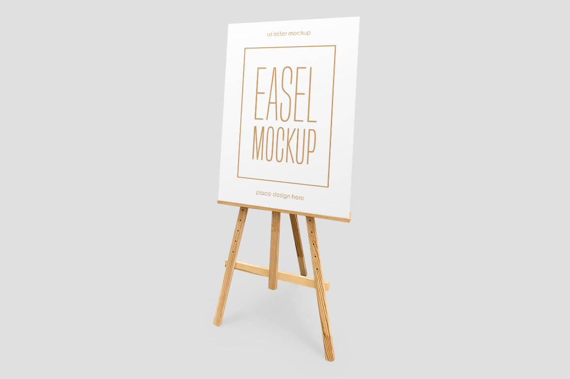 Free Easel Poster Mockup