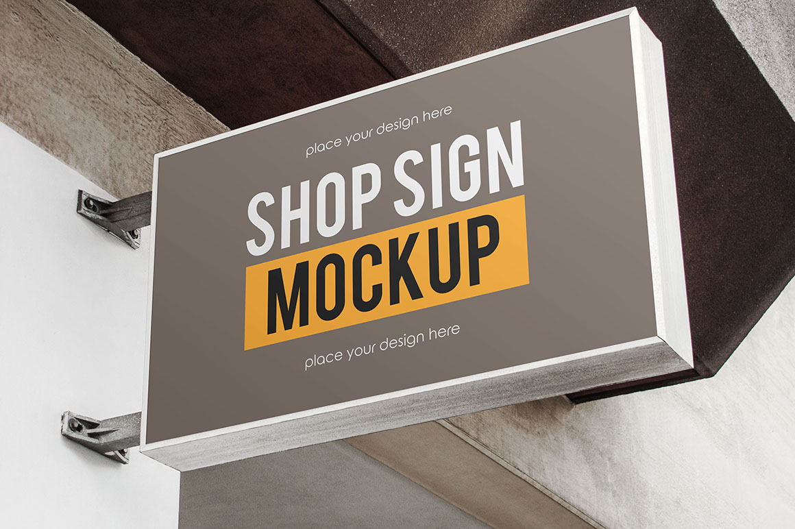 Urban Shop Sign Free Mockup Dealjumbo