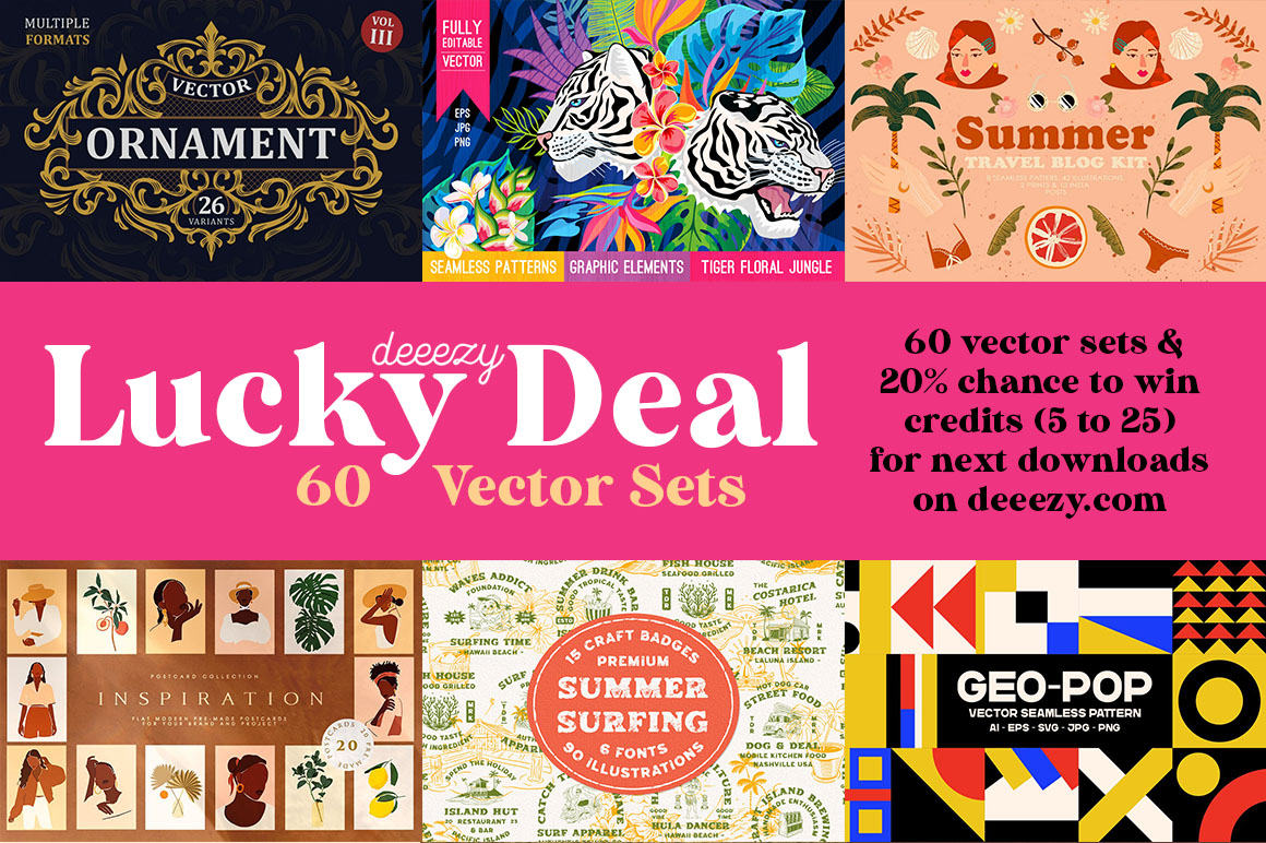 Deeezy Lucky Deal – 60 Vector Graphics Sets