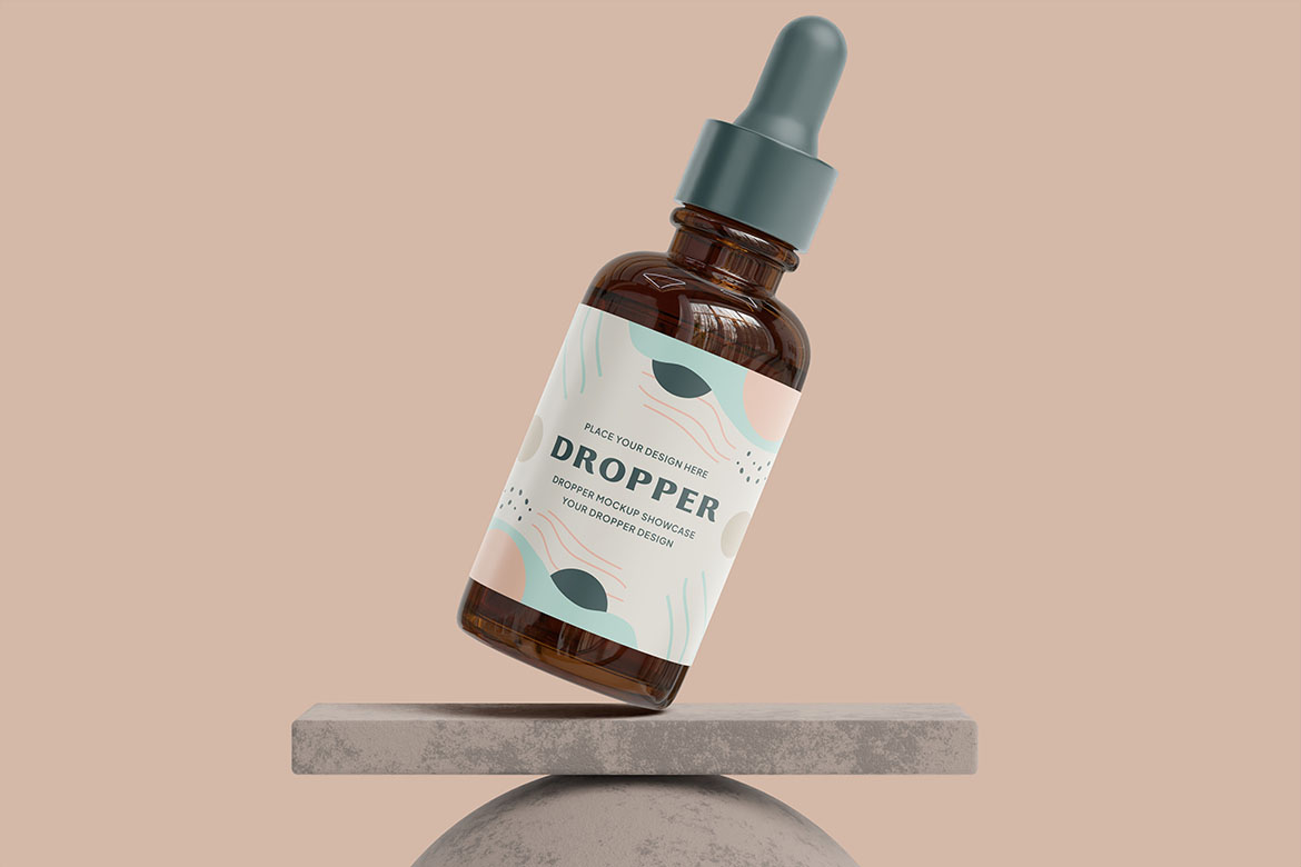 Free Dropper Bottle Mockups (PSD)