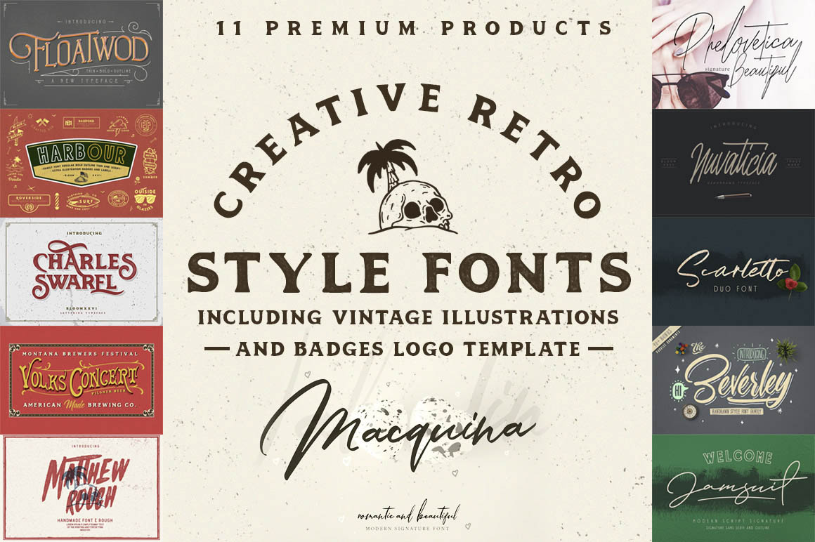 Unique Retro Style Fonts - Dealjumbo