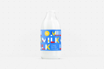 Small Plastic Milk Bottle - Free Mockup - Dealjumbo