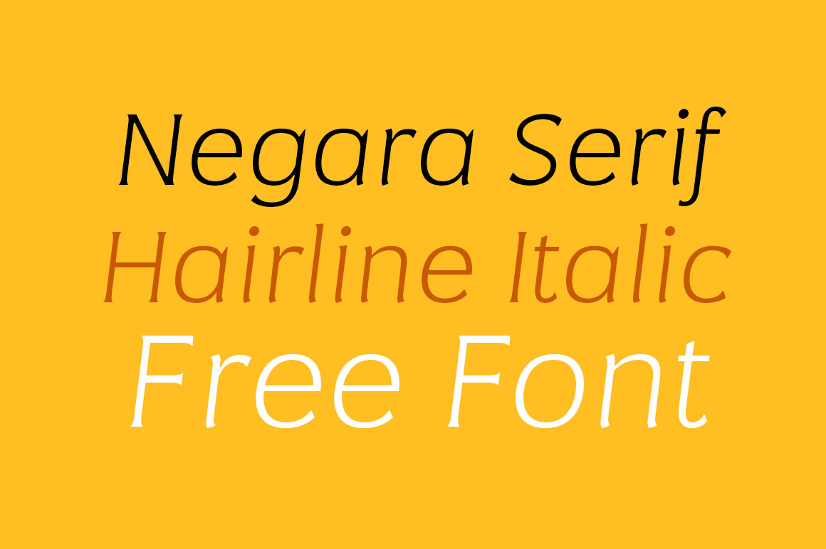 Negara Serif Hairline - Free Font - Dealjumbo