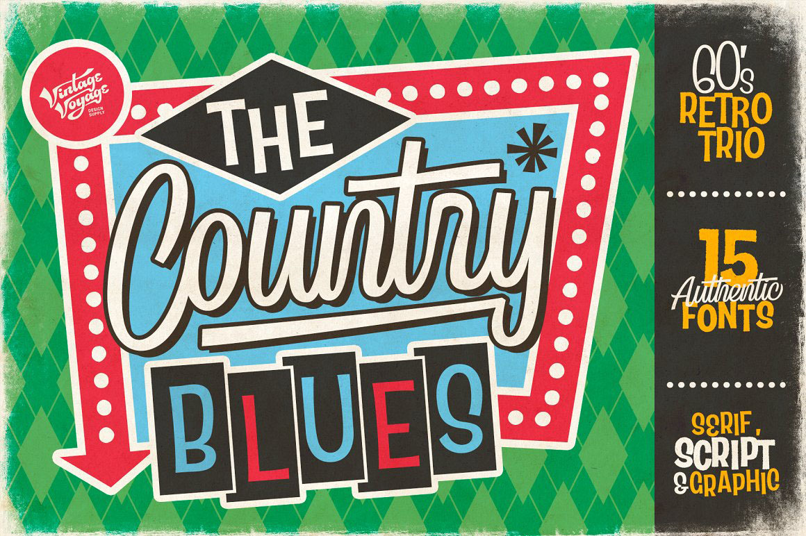 The Country Blues Font Family Dealjumbo