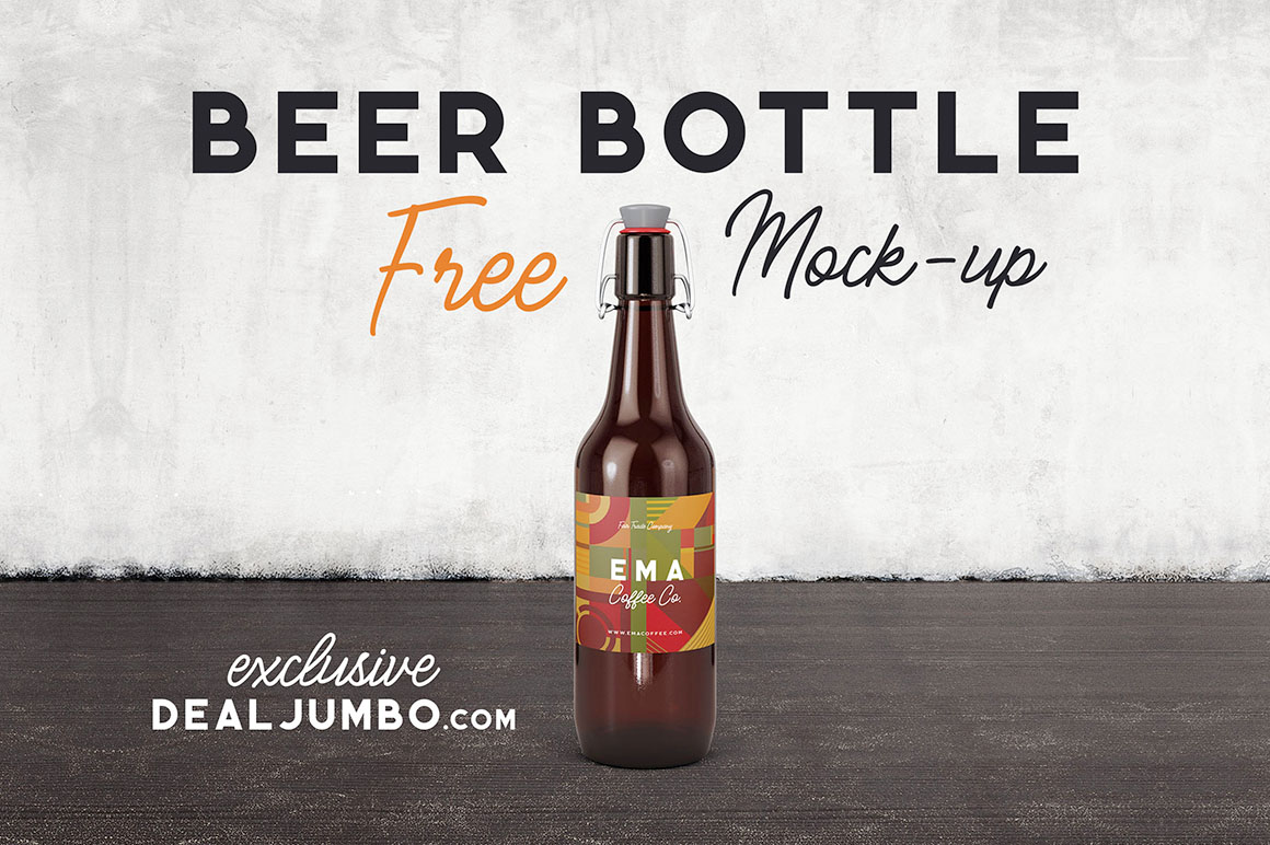 Download Beer Bottle Free Mockup Dealjumbo Com Discounted Design Bundles With Extended License