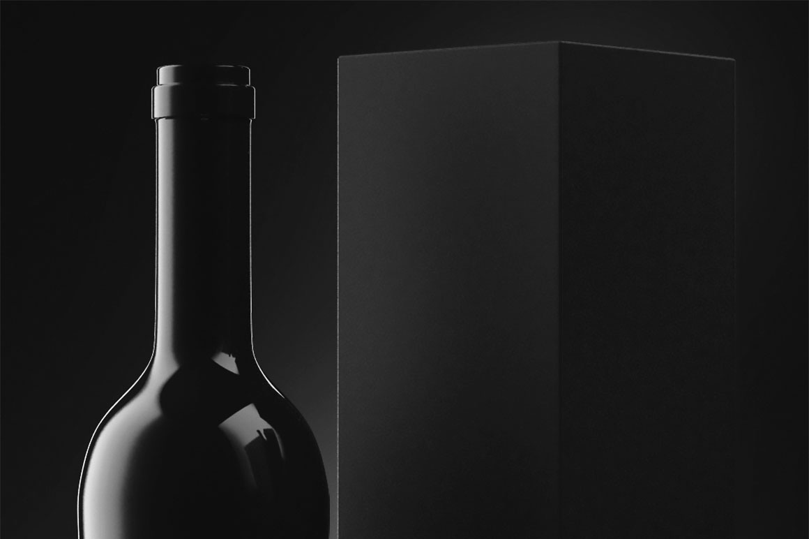 Download Black Wine Bottle - Free Mockup - Dealjumbo.com — Discounted design bundles with extended license!