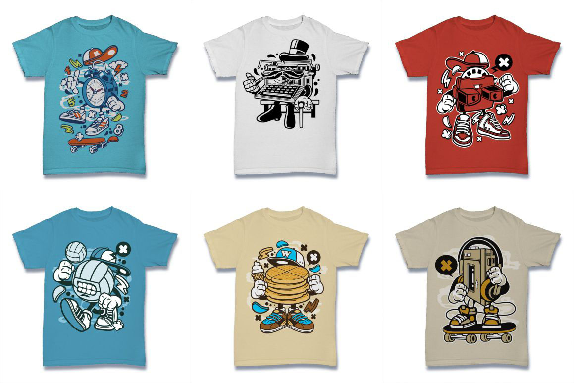 825 Cartoon T-shirt Designs - Dealjumbo.com — Discounted design bundles ...