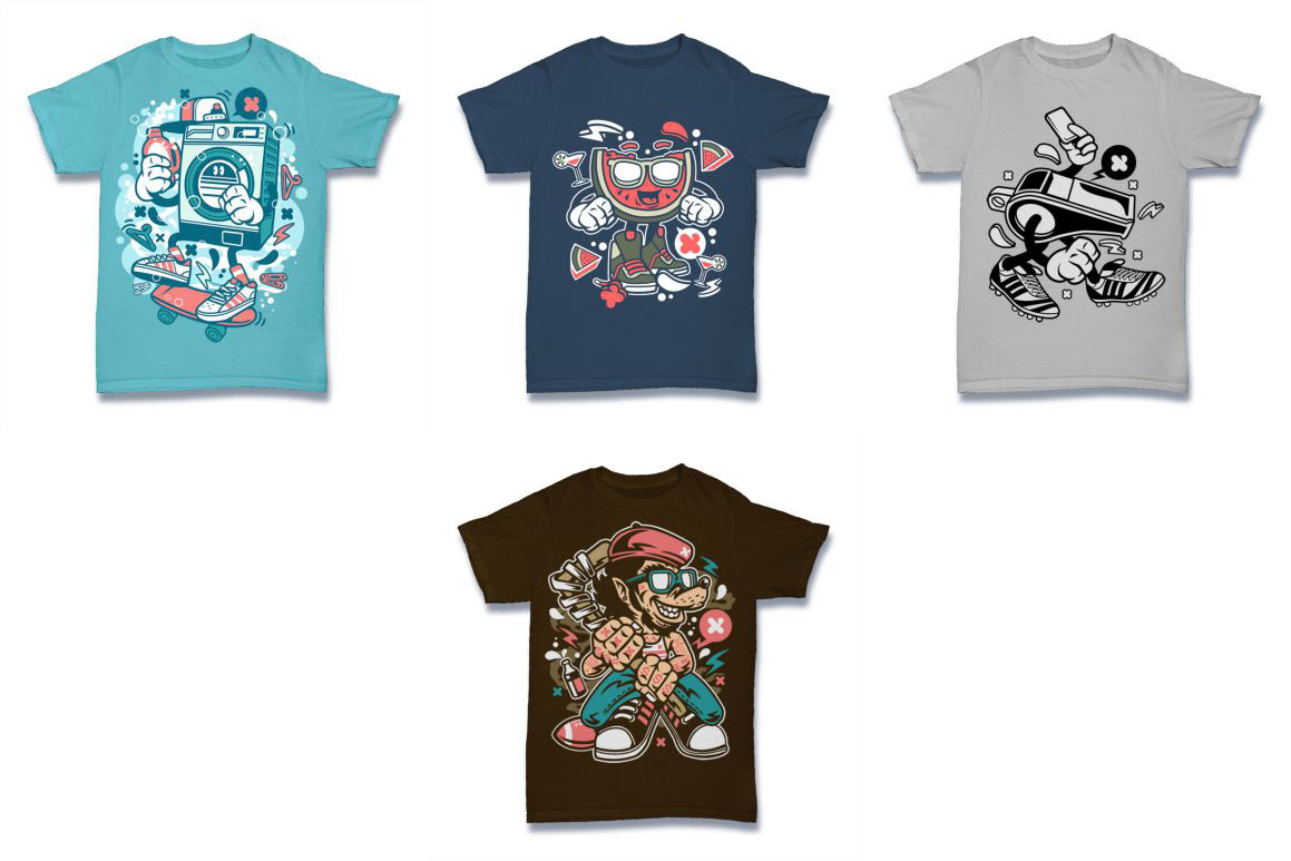 825 Cartoon T-shirt Designs - Dealjumbo.com — Discounted design bundles ...