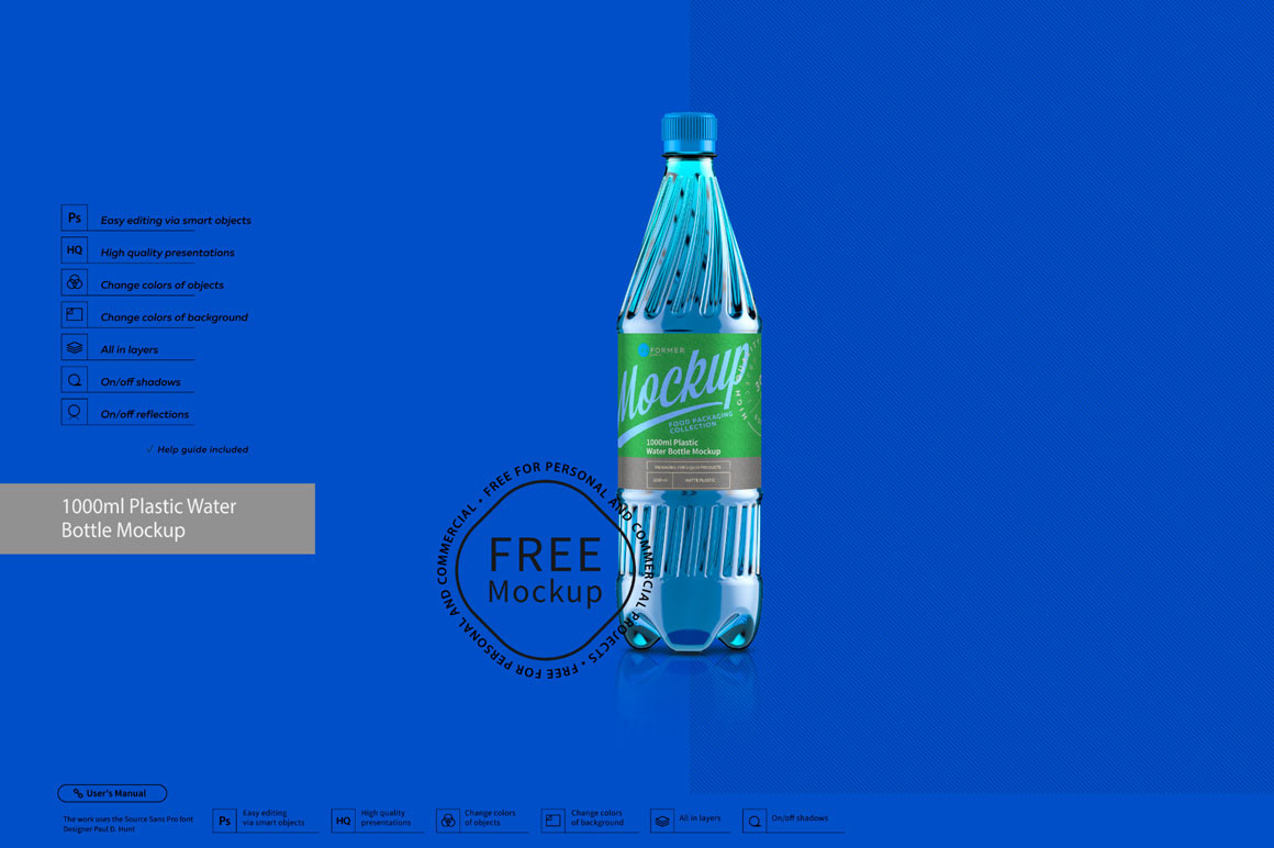 Download Plastic Water Bottle Free Mockup Dealjumbo Com Discounted Design Bundles With Extended License