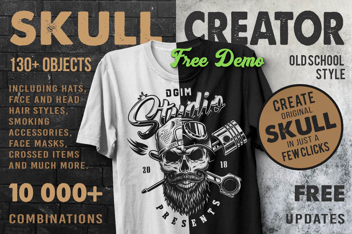 Download Skull Creator Free Demo Dealjumbo Com Discounted Design Bundles With Extended License