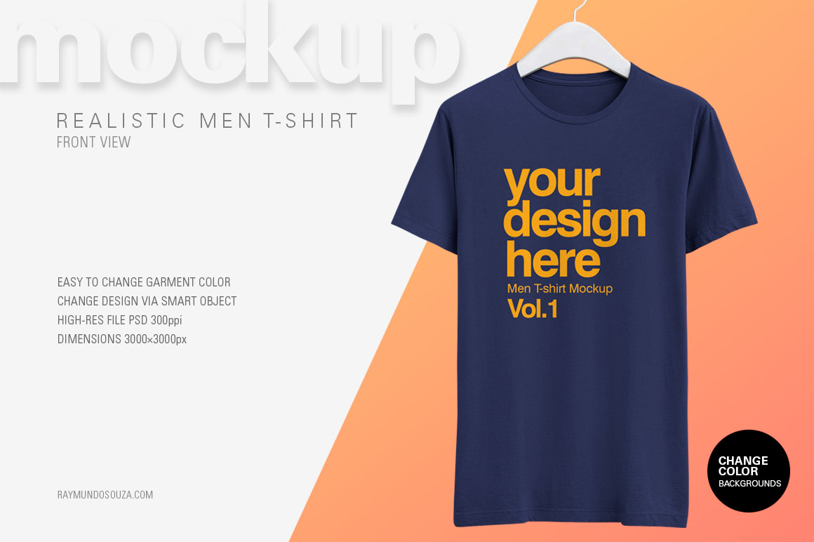 Realistic T-Shirt - Free Mockup - Dealjumbo.com — Discounted design bundles with extended license!