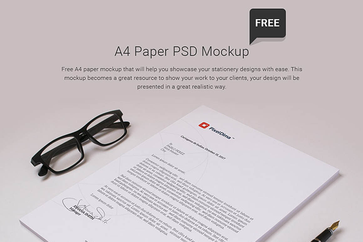 Download Free A4 Paper Psd Mockups Dealjumbo Com Discounted Design Bundles With Extended License PSD Mockup Templates