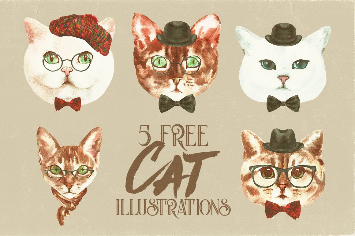 Free Cat Characters - Dealjumbo.com — Discounted design bundles with