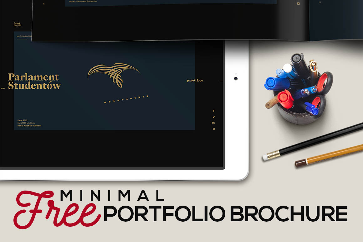 Brochure design idea #246: Free minimal portfolio brochure