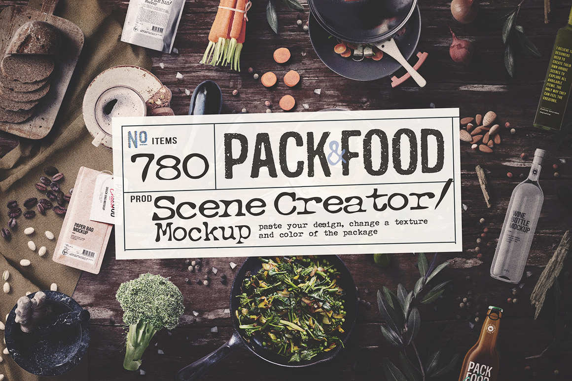 Pack Food Creator Top View Dealjumbo Com Discounted Design Bundles With Extended License