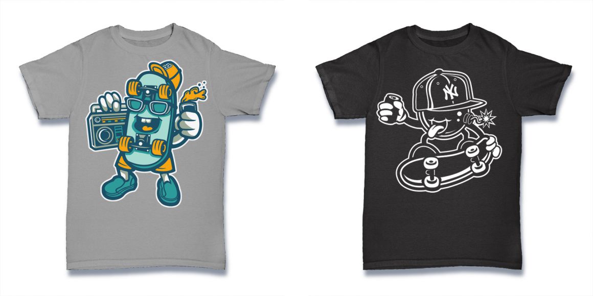 825 Cartoon T Shirt Designs — Discounted Design Bundles