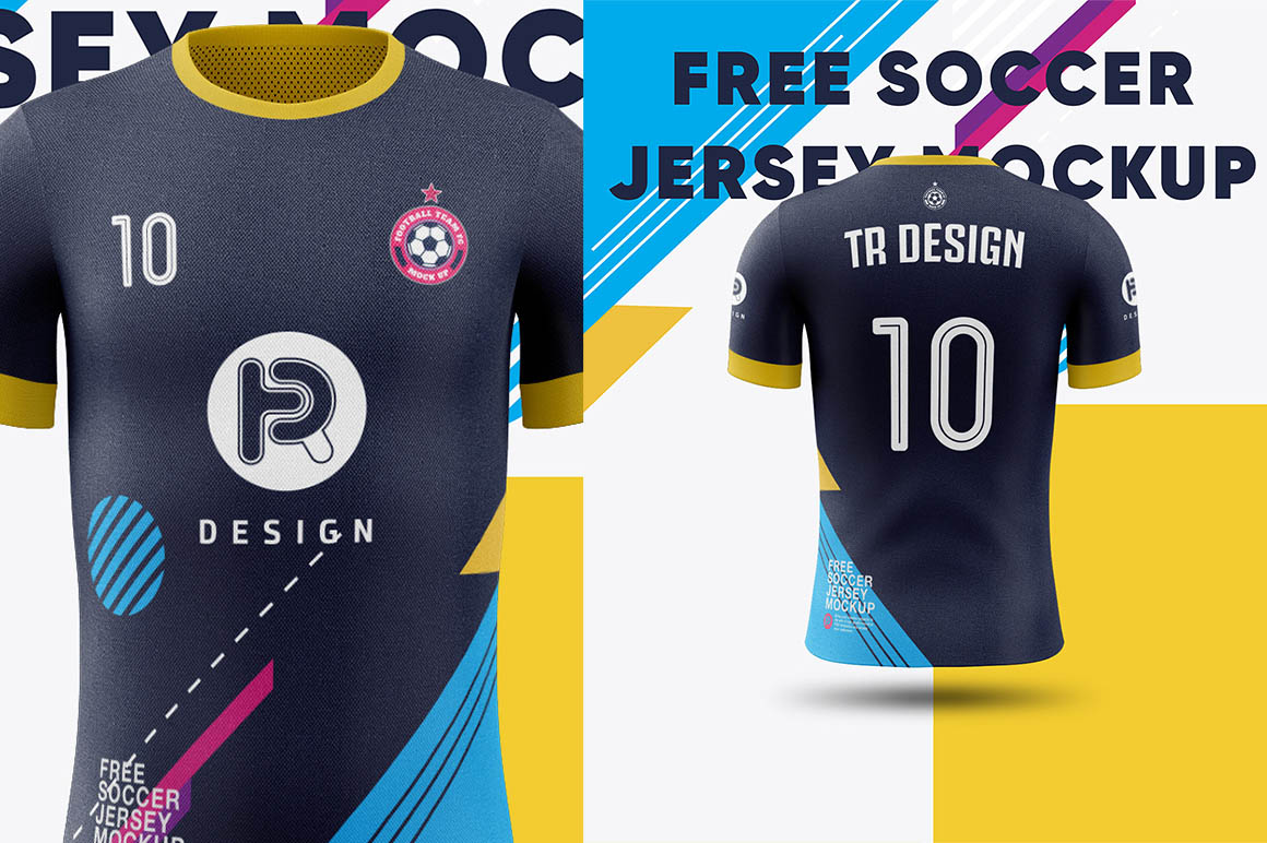 Soccer Jersey - Free Mockup - Dealjumbo.com — Discounted design bundles with extended license!