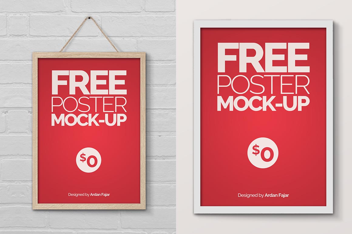 Download Free Poster Mock-up - Dealjumbo.com — Discounted design bundles with extended license!