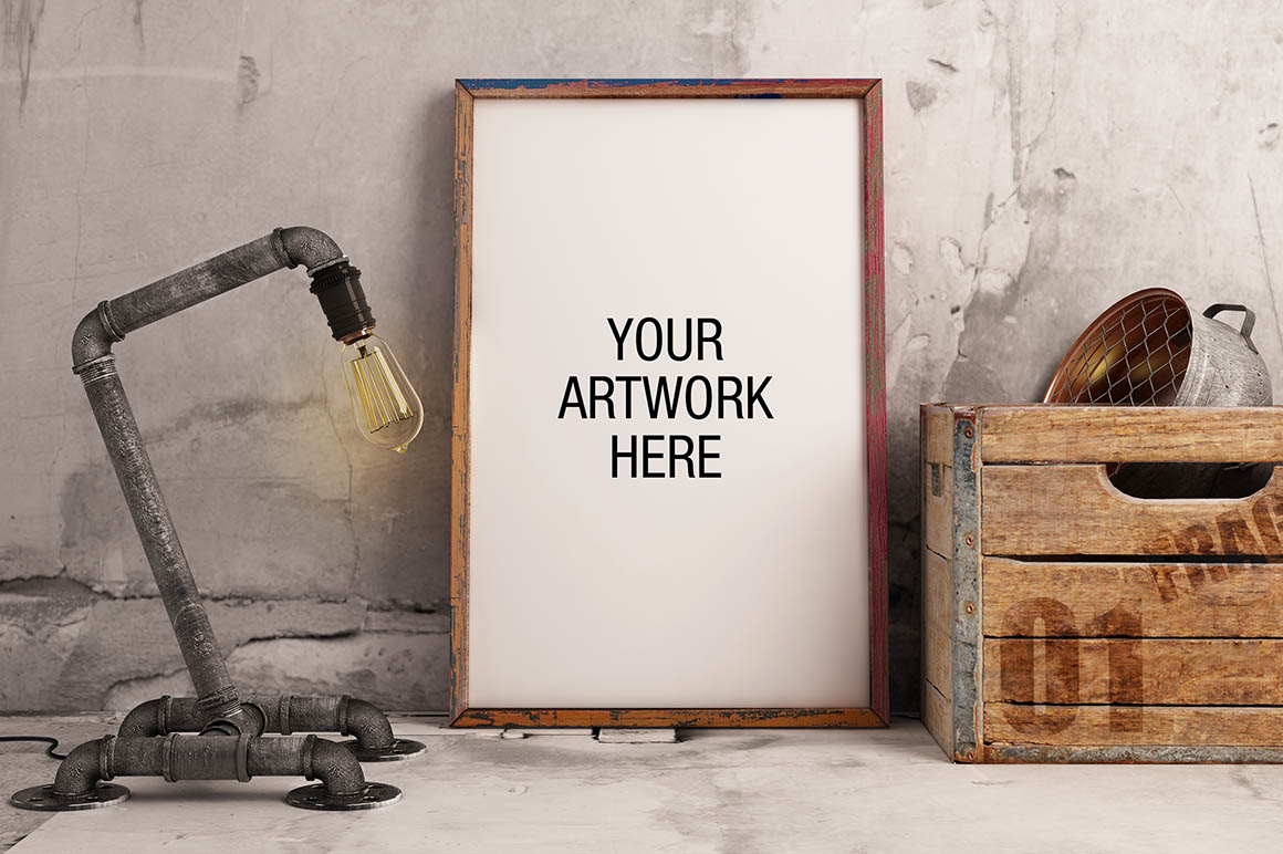 Download Free Vintage Poster Mockup Dealjumbo Com Discounted Design Bundles With Extended License