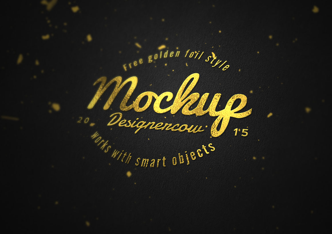 Download Free Golden Foil Mock-up - Dealjumbo.com — Discounted ... PSD Mockup Templates