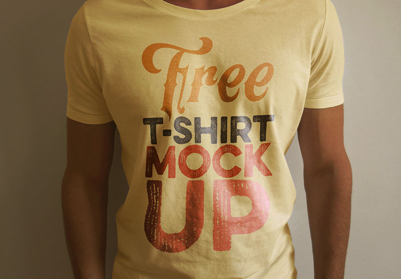 Download Free T-shirt Mock-up Template - Dealjumbo.com — Discounted design bundles with extended license!