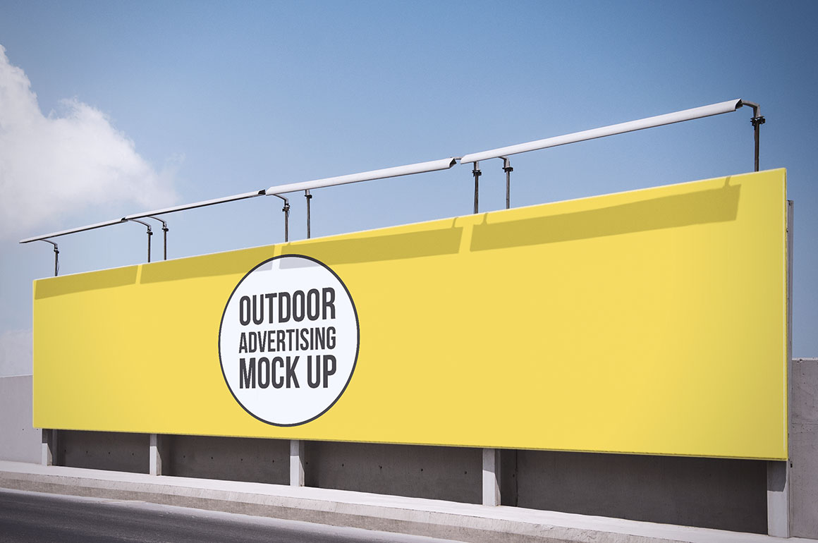 outdoor mockup billboard advertising psd mock mockups ad landscape ups branding mockupworldhq advertisment commercial dealjumbo billboards adobe professional photoshop edit