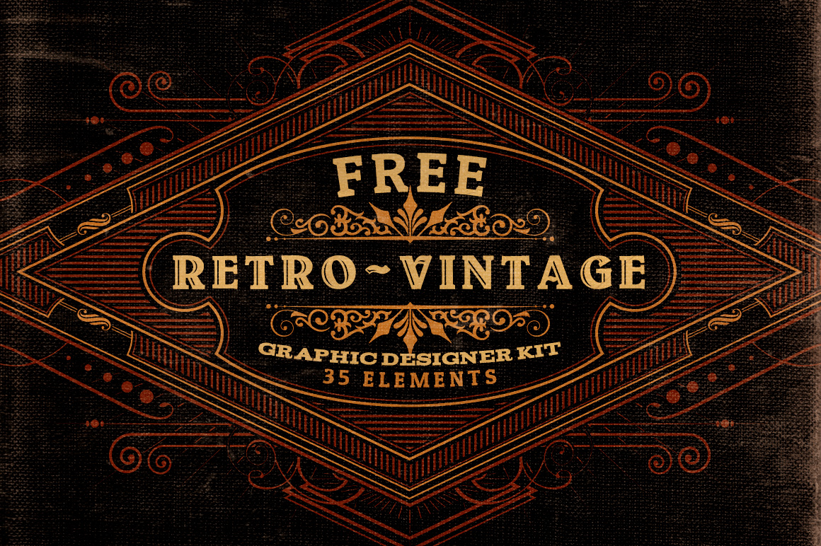 Free Retro Vintage Graphic Designer Kit v 2 Dealjumbo 
