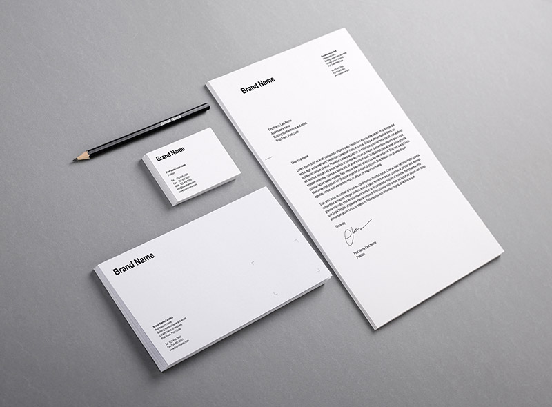 Business Card Letterhead Envelope Template